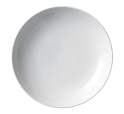 Royal Copenhagen Hvit Riflet Dyp Tallerken Uten Kant 25cm