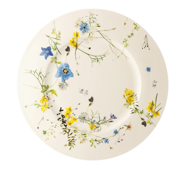 Rosenthal Fleurs Des Alpes Dekketallerken 33 Cm Med Fane 2 Rosenthal Fleurs Des Alpes Dekketallerken 33 Cm Med Fane