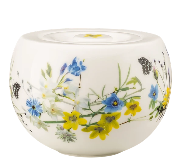 Rosenthal Fleurs Des Alpes Sukkerskål Med Lokk 3 Rosenthal Fleurs Des Alpes Sukkerskål Med Lokk