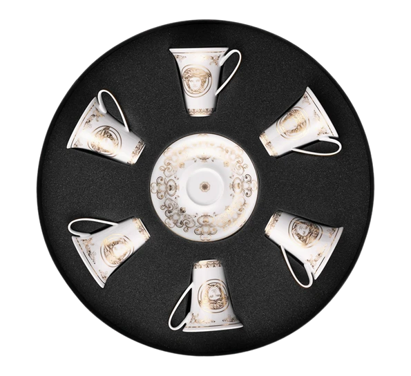 Versace Medusa Gala Espressokopp Med Skål 6 Stk 3 Versace Medusa Gala Espressokopp Med Skål 6 Stk