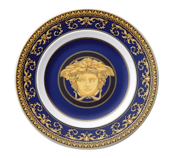 Versace Medusa Blå Asjett 18 Cm 3 Versace Medusa Blå Asjett 18 Cm