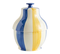 Hay Sobremesa Stripe Krukke Blå Gul