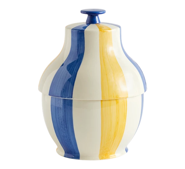 Hay Sobremesa Stripe Krukke Blå Gul 3 Hay Sobremesa Stripe Krukke Blå Gul