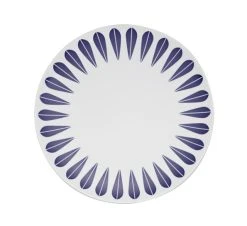 Lucie Kaas Lotus Tallerken Flat 28 Cm Mørk Blå