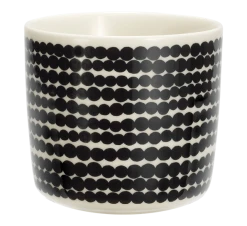 Marimekko Siirtolapuutarha Kaffekopp Uten Hank 2 Dl Sorte Prikker