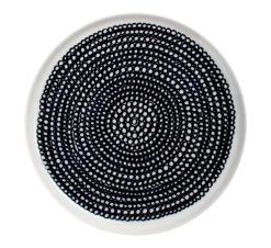 Marimekko Oiva Siirtolapuutarha Asjett. 20 Cm Hvit Sort