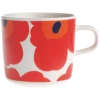 Marimekko Oiva Unikko Kaffekopp 2 Dl Hvit Rød Blå