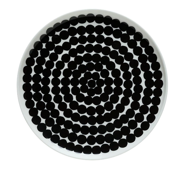 Marimekko Oiva Siirtolapuutarha Asjett 20 Cm. Hvit Sort 3 Marimekko Oiva Siirtolapuutarha Asjett 20 Cm. Hvit Sort