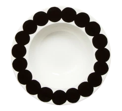 Marimekko Räsymatto Tallerken Dyp Hvit Sort