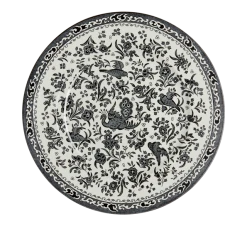 Burleigh Black Regal Peacock Tallerken 25 Cm