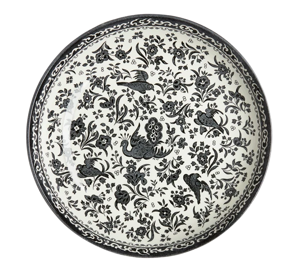 Burleigh Black Regal Peacock Pastatallerken 23 Cm 3 Burleigh Black Regal Peacock Pastatallerken 23 Cm