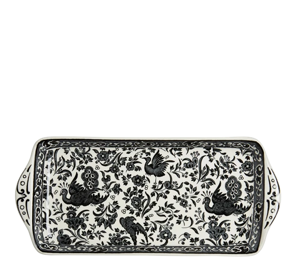 Burleigh Black Regal Peacock Sandwichfat 28 Cm 3 Burleigh Black Regal Peacock Sandwichfat 28 Cm