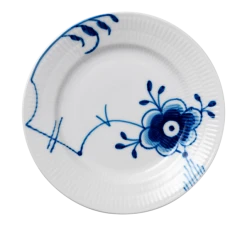 Royal Copenhagen Blå Mega Riflet Asjett 17 Cm Dekor 6