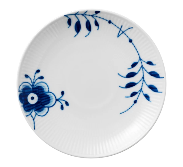 Royal Copenhagen Blå Mega Riflet Tallerken Coupe 19cm 3 Royal Copenhagen Blå Mega Riflet Tallerken Coupe 19cm