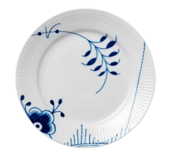 Royal Copenhagen Blå Mega Riflet Asjett 19 Cm Dekor 2