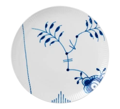 Royal Copenhagen Blå Mega Riflet Coupe Tallerken 23 Cm