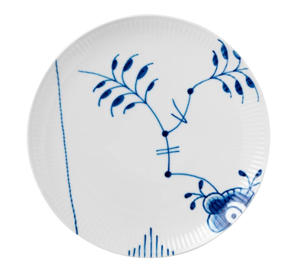 Royal Copenhagen Blå Mega Riflet Coupe Tallerken 23 Cm 3 Royal Copenhagen Blå Mega Riflet Coupe Tallerken 23 Cm