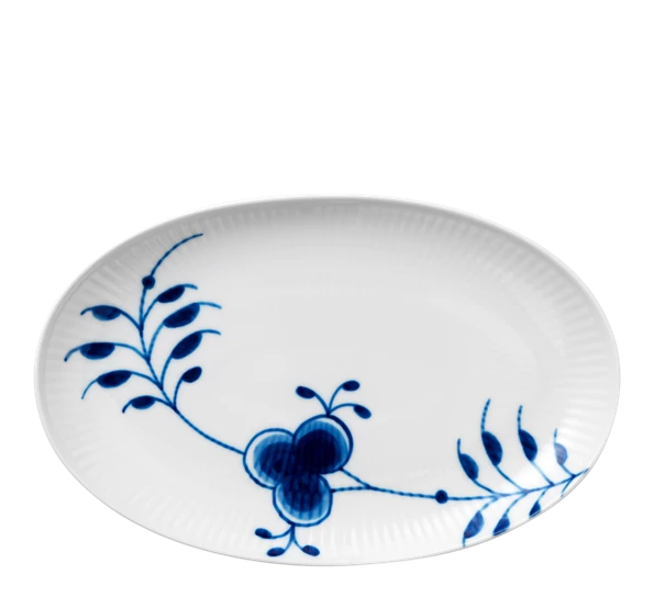 Royal Copenhagen Blå Mega Riflet Asjett Oval 23 Cm 3 Royal Copenhagen Blå Mega Riflet Asjett Oval 23 Cm