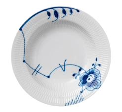 Royal Copenhagen Blå Mega Riflet Tallerken Dyp 21 Cm