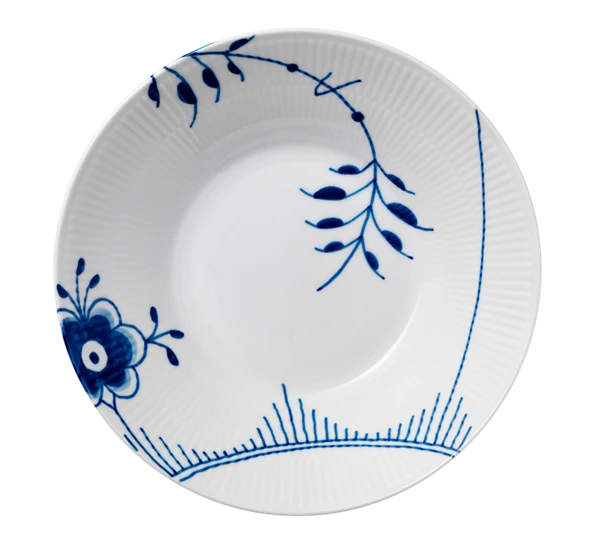 Royal Copenhagen Blå Mega Riflet Tallerken Dyp 24 Cm 3 Royal Copenhagen Blå Mega Riflet Tallerken Dyp 24 Cm