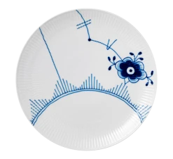Royal Copenhagen Blå Mega Riflet Coupe Tallerken 27 Cm