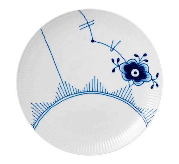 Royal Copenhagen Blå Mega Riflet Coupe Tallerken 27 Cm 3 Royal Copenhagen Blå Mega Riflet Coupe Tallerken 27 Cm