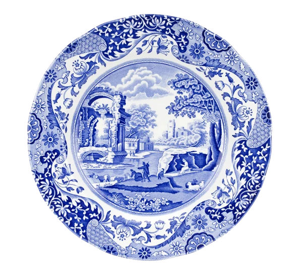 Spode Blue Italian Tallerken Flat 27 Cm 3 Spode Blue Italian Tallerken Flat 27 Cm