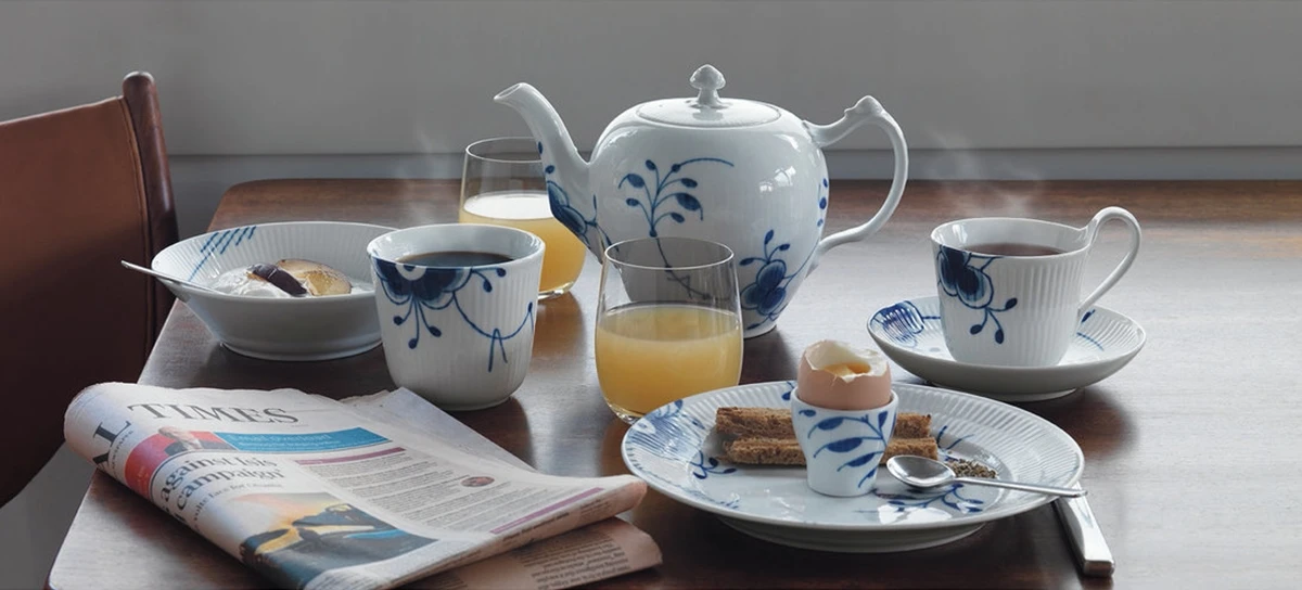 Royal Copenhagen Blå Mega Riflet Tekopp Med Skål 28 Cl 6 Royal Copenhagen Blå Mega Riflet Tekopp Med Skål 28 Cl - Bilde 4