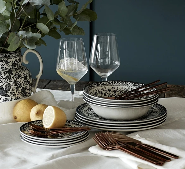 Burleigh Black Regal Peacock Tallerken Dyp 4 Burleigh Black Regal Peacock Tallerken Dyp - Bilde 2