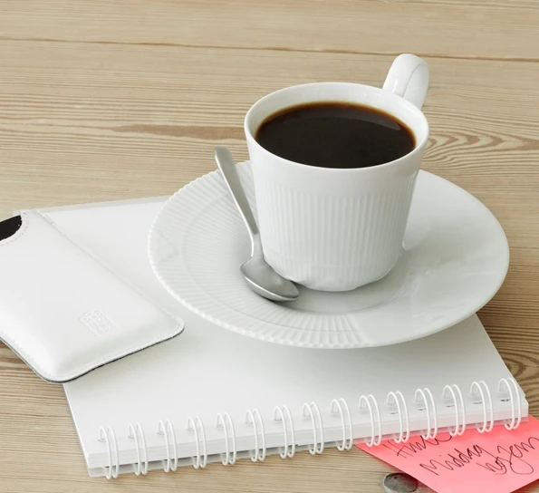 Royal Copenhagen White Elements Kaffekopp Med Skål 25 Cl 4 Royal Copenhagen White Elements Kaffekopp Med Skål 25 Cl - Bilde 2