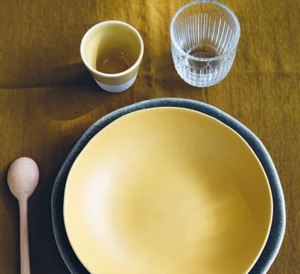 Jars Céramistes Jardin De Maguelone Tallerken 26,5 Cm Curcuma 4 Jars Céramistes Jardin De Maguelone Tallerken 26,5 Cm Curcuma - Bilde 2