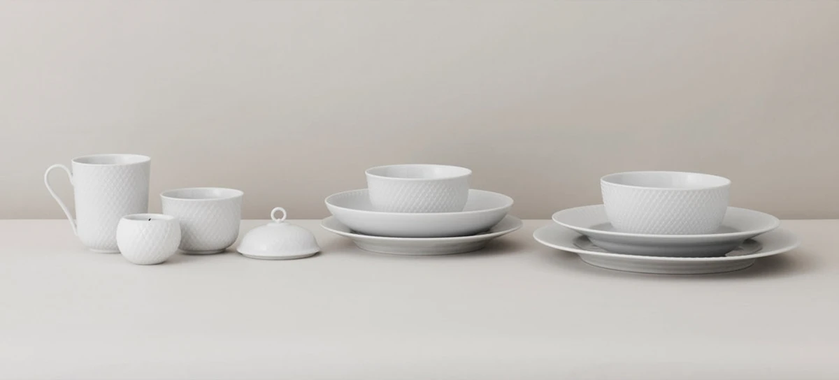 Lyngby Porcelæn Rhombe Asjett 21 Cm 5 Lyngby Porcelæn Rhombe Asjett 21 Cm - Bilde 3