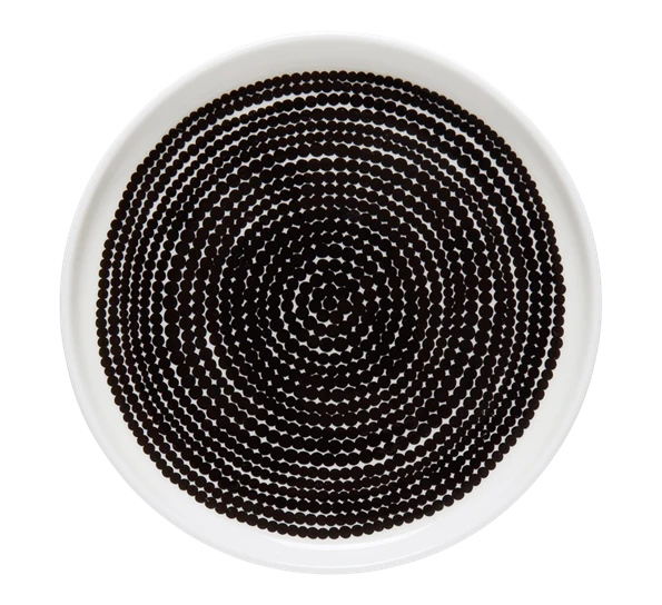 Marimekko Oiva Siirtolapuutarha Asjett 13,5 Cm Hvit Sort 3 Marimekko Oiva Siirtolapuutarha Asjett 13,5 Cm Hvit Sort