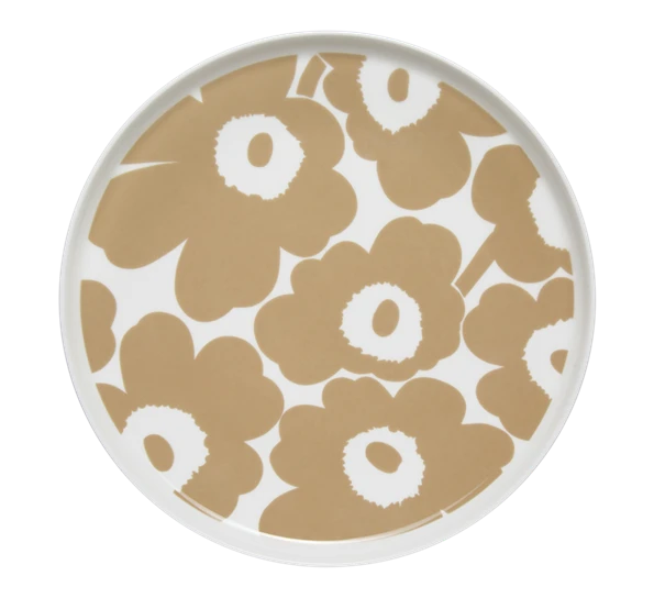 Marimekko Unikko Beige Tallerken 25 Cm 3 Marimekko Unikko Beige Tallerken 25 Cm