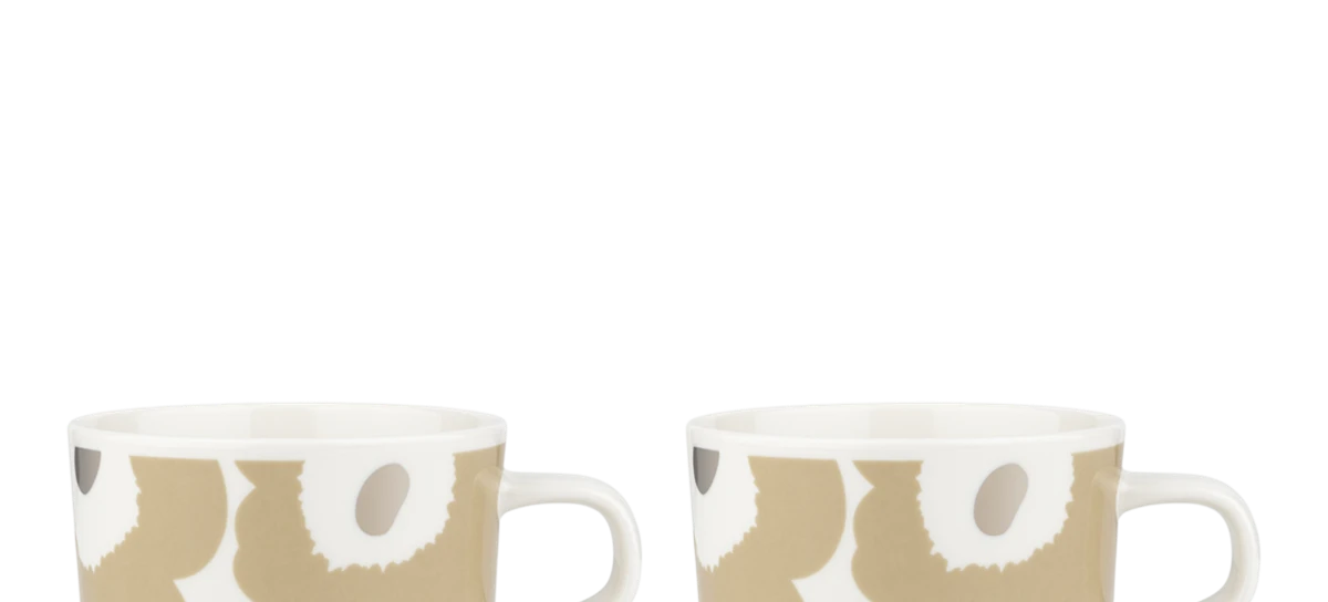 Marimekko Oiva Unikko Kopp Og Asjett Sett Hvit Beige Sølv 5 Marimekko Oiva Unikko Kopp Og Asjett Sett Hvit Beige Sølv - Bilde 3