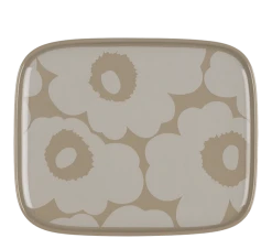 Marimekko Oiva Unikko Asjett 15x12 Cm Hvit Beige