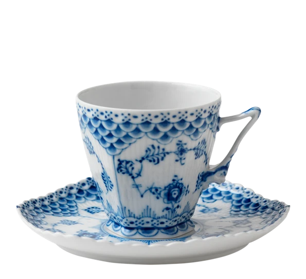 Royal Copenhagen Musselmalt Helblonde Kaffekopp Med Skål 14 Cl 3 Royal Copenhagen Musselmalt Helblonde Kaffekopp Med Skål 14 Cl