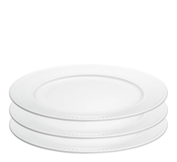 Pillivuyt Plissé Tallerken 28 Cm 3-pk Hvit 3 Pillivuyt Plissé Tallerken 28 Cm 3-pk Hvit