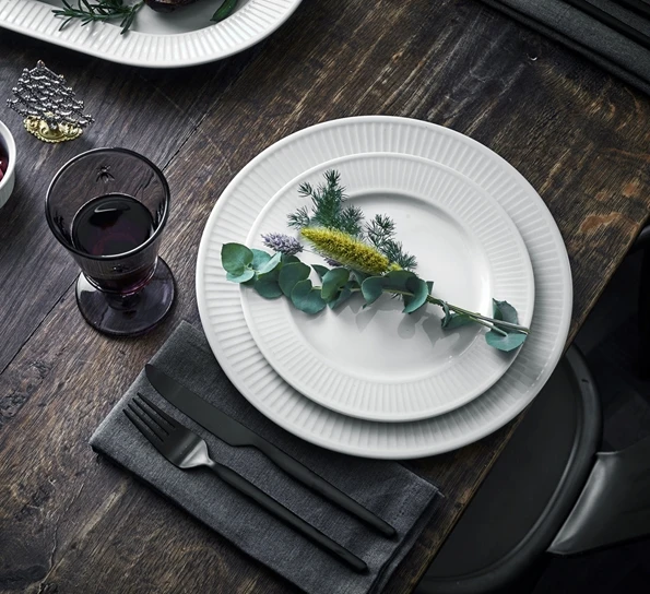 Pillivuyt Plissé Tallerken 28 Cm 3-pk Hvit 4 Pillivuyt Plissé Tallerken 28 Cm 3-pk Hvit - Bilde 2