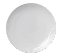 Royal Copenhagen Hvit Riflet Asjett Coupe 19 Cm