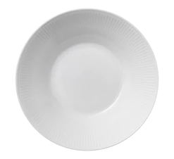 Royal Copenhagen Hvit Riflet Tallerken Dyp 24 Cm