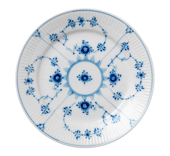 Royal Copenhagen Musselmalt Riflet Asjett 19 Cm 3 Royal Copenhagen Musselmalt Riflet Asjett 19 Cm