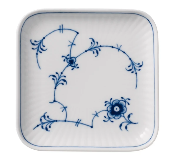 Royal Copenhagen Musselmalt Riflet Asjett 9x9 Cm 3 Royal Copenhagen Musselmalt Riflet Asjett 9x9 Cm