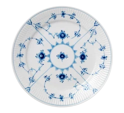 Royal Copenhagen Musselmalt Riflet Tallerken Flat 25 Cm