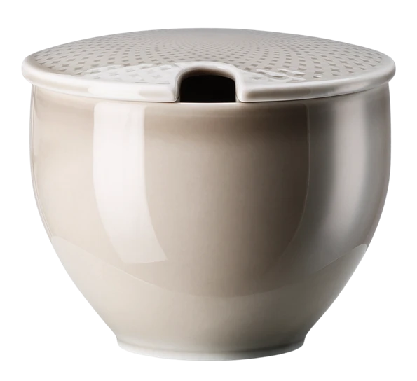 Rosenthal Junto Pearl Grey Sukkerskål Med Lokk 3 Rosenthal Junto Pearl Grey Sukkerskål Med Lokk