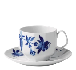 Royal Copenhagen Blomst Kopp Med Skål 22 Cl Fuksia