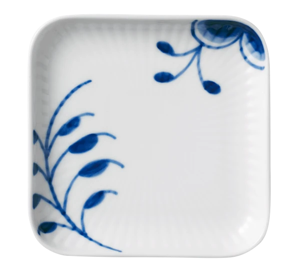 Royal Copenhagen Blå Mega Riflet Asjett 9x9 Cm 3 Royal Copenhagen Blå Mega Riflet Asjett 9x9 Cm