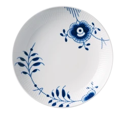 Royal Copenhagen Blå Mega Riflet Tallerken Uten Kant 25 Cm