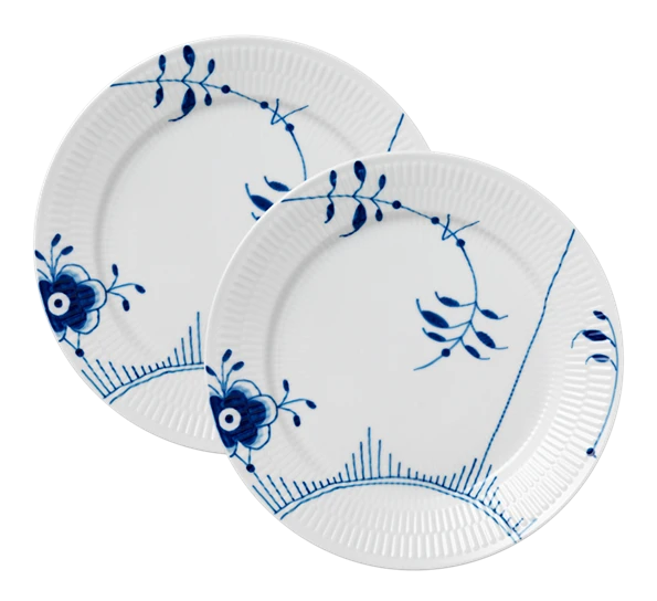 Royal Copenhagen Blå Mega Riflet Tallerken 27 Cm Dekor 2 2-pk 3 Royal Copenhagen Blå Mega Riflet Tallerken 27 Cm Dekor 2 2-pk