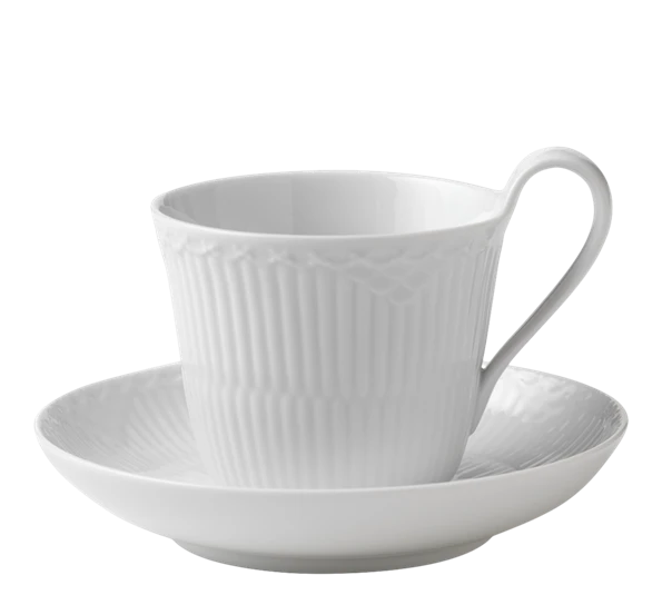 Royal Copenhagen Hvit Halvblonde Kaffekopp Med Skål 25 Cl 3 Royal Copenhagen Hvit Halvblonde Kaffekopp Med Skål 25 Cl